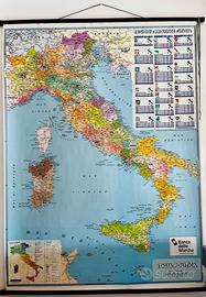 Carta geografica italia politica/fisica