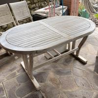 Tavolo esterno legno shabby