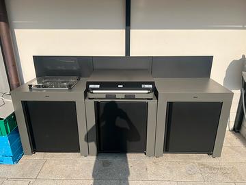 Cucina esterna eno plancha in ghisa