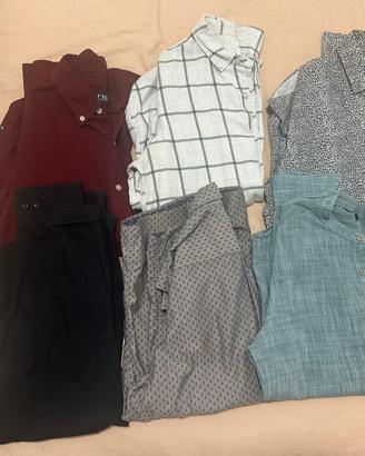 Set Di 6 Camicie Uomo Tg M , Cotone