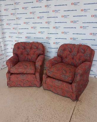 Coppia Poltrone Rosse Vintage