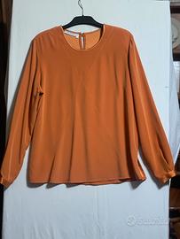 Blusa vintage color arancio giallo caldo