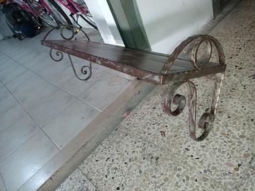 mensola ferro battuto e legno 