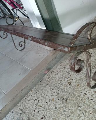 mensola ferro battuto e legno 