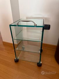 Carrello in vetro con 4 ruote - 4 ripiani
