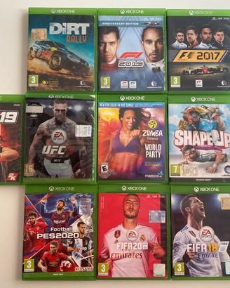 Set 10 Giochi Xbox one, compatibili xbox  series x
