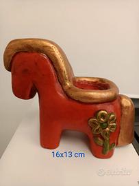 Thun Cavallo Rosso Vintage Porta candela. Fuori pr