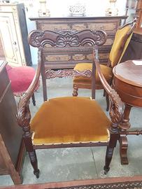 Bella poltrona Carlo X dell'800 