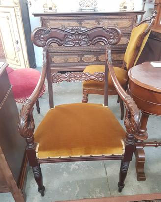 Bella poltrona Carlo X dell'800 