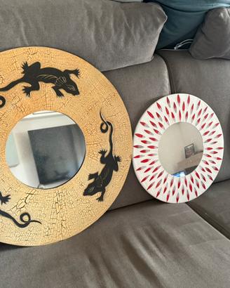 5 PZ. Arredo Etnico Geco Specchi Tribali Geki