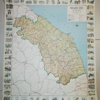 Cartina geografica regione marche anni 70