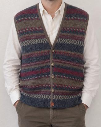 Gilet cardigan in lana anni 80 made in Italy tg. L