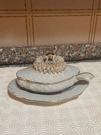 Salsiera in porcellana di Capodimonte