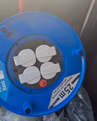 cavo 25 mt avvolgicavo 4 prese universali nuovo