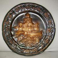 Madonna di san luca bologna antico piatto in rame