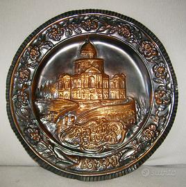 Madonna di san luca bologna antico piatto in rame