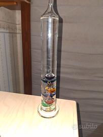 Termometro di Galileo in vetro altezza 27 cm
