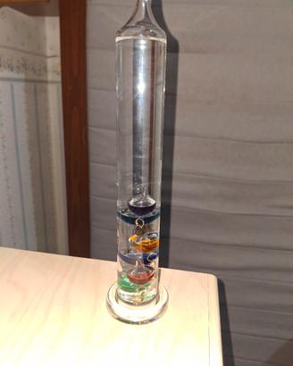 Termometro di Galileo in vetro altezza 27 cm