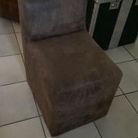 Pouf in eco camoscio