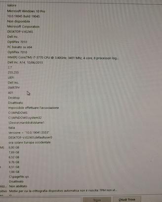 Optilex 7010 8 G Ram i7-3770  3.40 Ghz 4 core