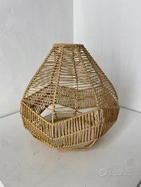 Lampada a sospensione boho in fibra naturale