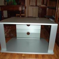Mobiletto porta tv in legno laminato grigio
