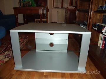 Mobiletto porta tv in legno laminato grigio