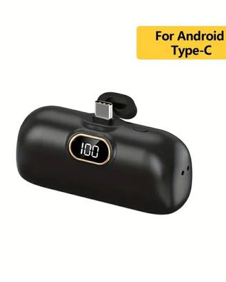 MINI POWER BANK CON DISPLAY A LED. ATTACCO TIPO C.