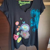 T-shirt/maglia Desigual maniche corte blu scuro