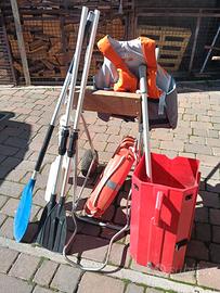 Carrello rimessaggio fuoribordo + accessori