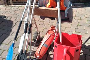 Carrello rimessaggio fuoribordo + accessori