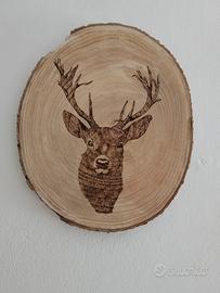 pirografato su legno 