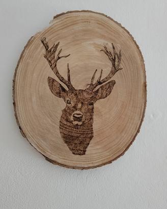pirografato su legno 