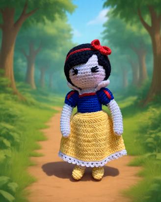 Biancaneve Amigurumi- Bambola/Peluche Fatta a Mano