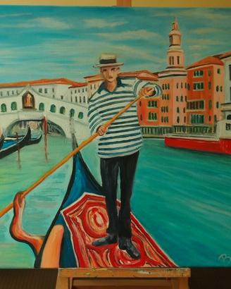 Quadro moderno olio su tela 80x60cm  Anno 2024