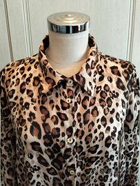 Camicia donna animalier in raso Oltre