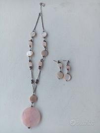 parure collana e orecchini in argento