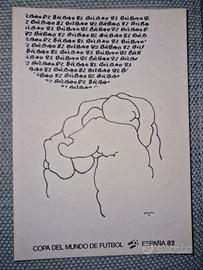 Cartolina Coppa del Mondo Calcio FIFA 82 Spagna