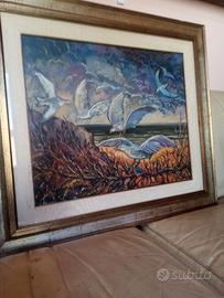 Acrilico su tela 50x70 paesaggio