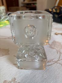 Vaso/portacandela in cristallo