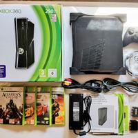Xbox 360 S 250GB Completa cavi scatola e 6 giochi