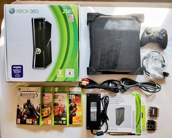 Xbox 360 S 250GB Completa cavi scatola e 6 giochi