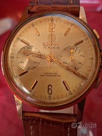 orologio cronografo da polso Vintage Placcato Oro 