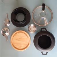 SET FONDUTA IN GHISA COLORE NERO