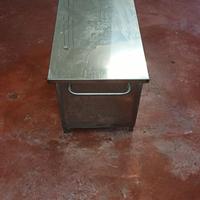 Carrello contenitore in acciaio con cooerchio e 4