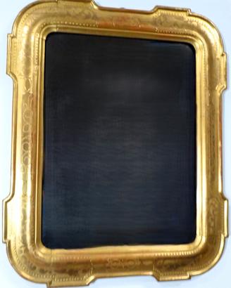 Specchiera con cornice a vassoio in foglia d'oro