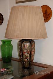 Lampada da tavolo con base in ceramica italiana