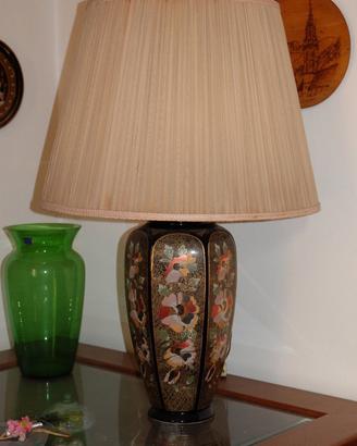 Lampada da tavolo con base in ceramica italiana