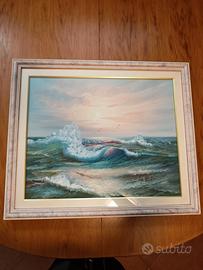 quadro con cornice in legno 