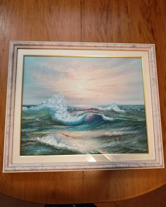 quadro con cornice in legno 